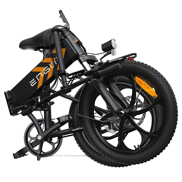 ENGWE P1 Elektrisk Fällbar Cykel - 20 Tum - 250W Motor - 7 Växlar - 100 km Räckvidd - Mekaniska Skivbromsar - Svart