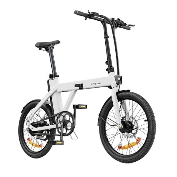 ENGWE P20 Elektrisk Foldecykel - Carbon Remtræk - 20 Tommer - 250W Motor - 100 km Rækkevidde - Hydrauliske Skivebremser - White