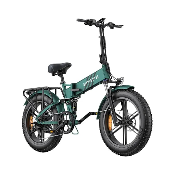 ENGWE Engine Pro 2.0 Elektrisk Foldbar Cykel - Fatbike - 20 Tommer - 250W Motor - 8 Gear - 110 km Rækkevidde - Hydrauliske Skivebremser - Green