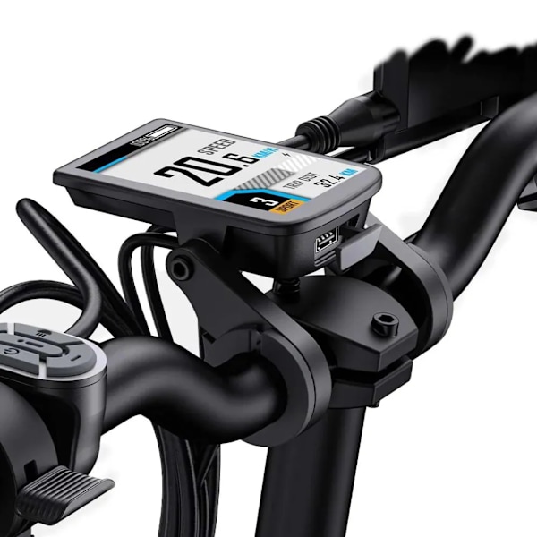 ENGWE Engine Pro 2.0 Elektrisk Foldbar Cykel - Fatbike - 20 Tommer - 250W Motor - 8 Gear - 110 km Rækkevidde - Hydrauliske Skivebremser - Blue