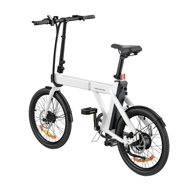 ENGWE P20 Elektrisk Foldecykel - Carbon Remtræk - 20 Tommer - 250W Motor - 100 km Rækkevidde - Hydrauliske Skivebremser - White