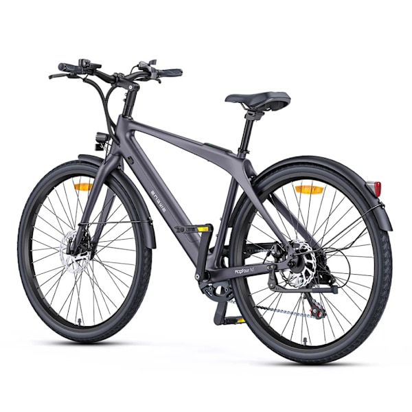 ENGWE MapFour N1 Air Elektrisk Cykel – E-bike – Høj instigning – 28 Tommer – 250W Motor – 100 km Rækkevidde – Mekaniske Skivebremser – Grey