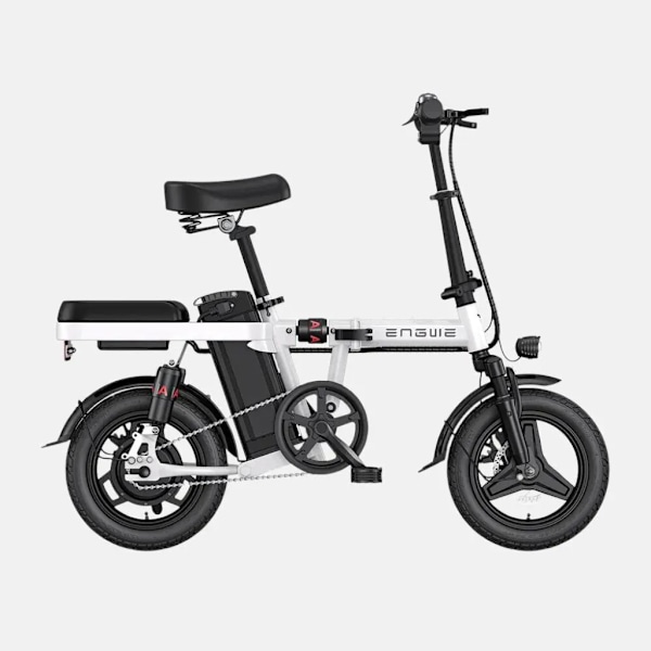 ENGWE T14 Elektrisk Sammenklappelig Cykel - Letvægtsdesign - 14 Tommer - 250W Motor - 42 km Rækkevidde - Mekaniske Skivebremser - White