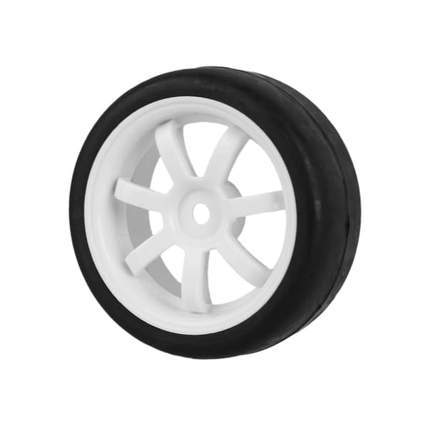RC Driftfelger for 1/10 skala 7-eiker Hvit Hardplast Sett med 4