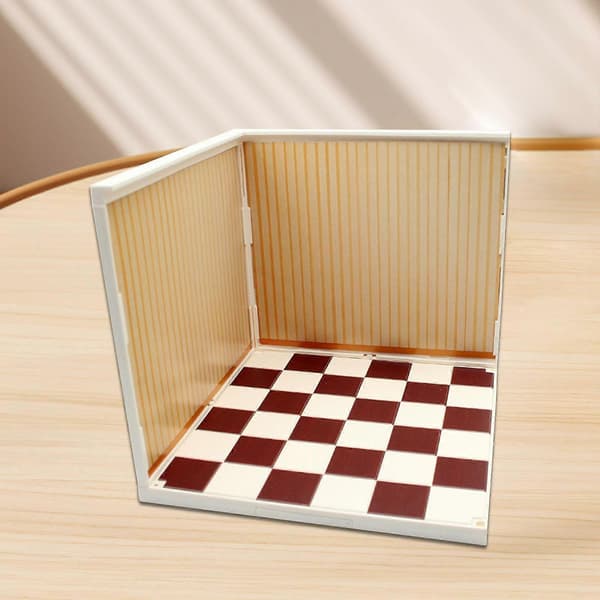 1:12 Skala Baggrundsscene, Simulering Stue Baggrund, Layout Display Scene Style D
