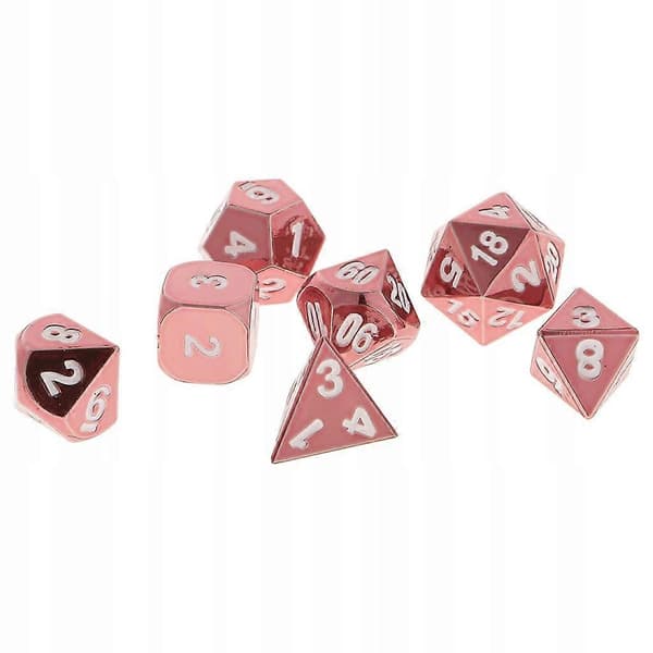 Tärningsspel Tärningar Polyhedral Tärningsset Flerfacetterade Tärningar Rpg Speltärningar Rosa