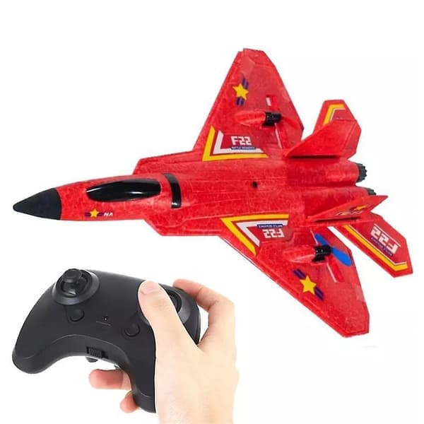 F22 2.4g Fjärrkontroll Rc Plan 3-axlig Gyro 2ch Jetflygplan Fighter Rtf