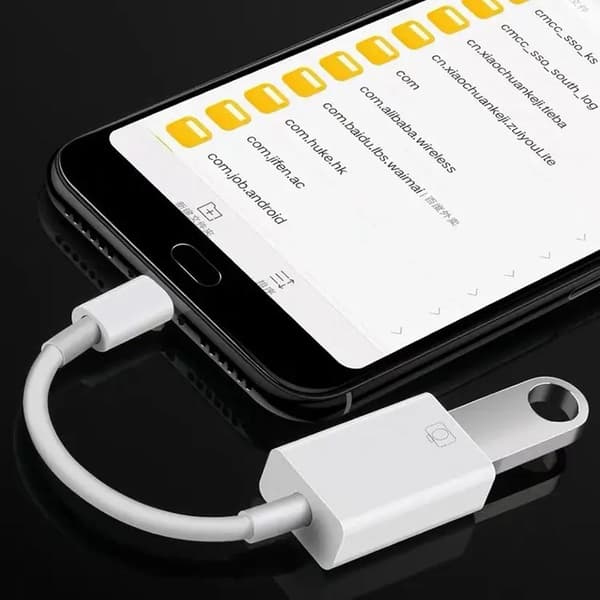 Lightning til USB-adapter kompatibel med iPhone/iPad - OTG Vit white