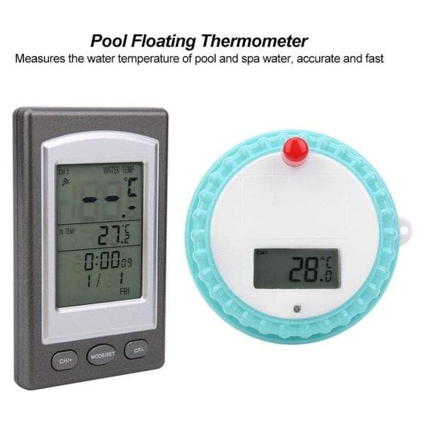 Trådlös termometer, trådlös digital pooltemperaturmätare för simvatten, poolspa och bad