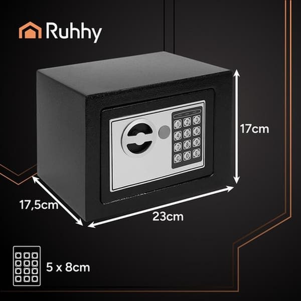 Digital Safe with Code Lock and Key - Home and Office 2540