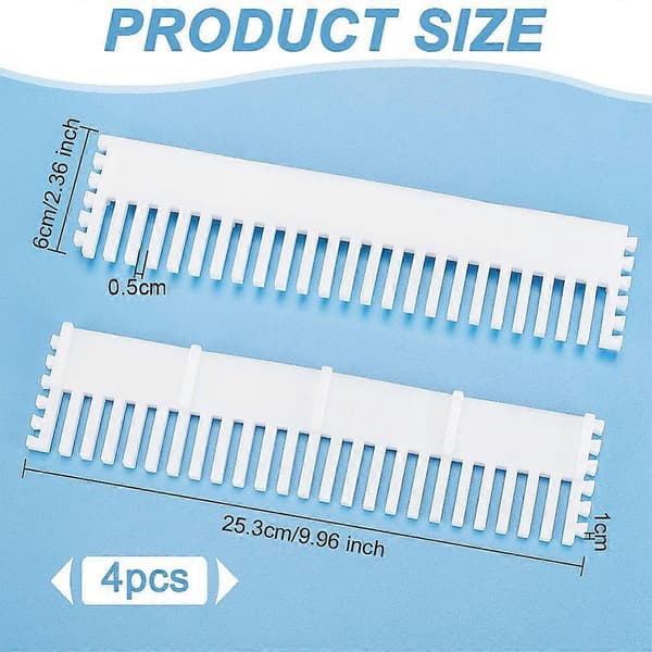Rektangulär silikonform fast ram DIY-form hantverksverktyg vit 253x60x10mm
