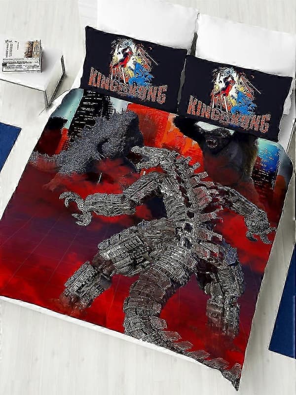 25-26 Godzilla Vs Kong pussilakana- ja tyynyliinasetti