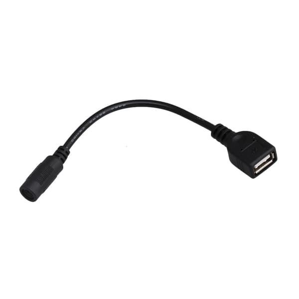 2 stk. DC-strømkabel USB hun til DC 155x18mm hun forlænger konverter