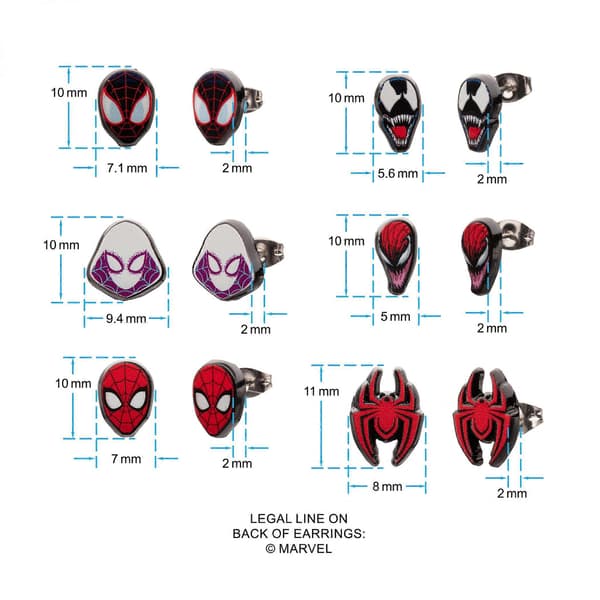 Spider-Man Spider-Verse 6-pakning øredobber