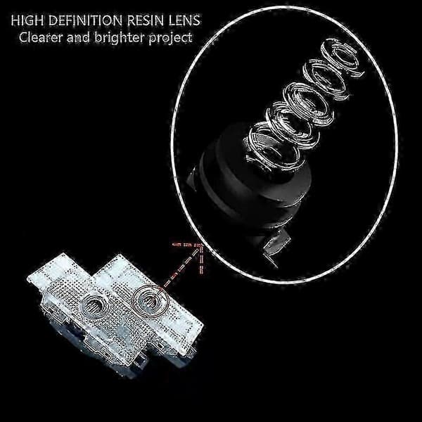 2 STK LED Bildørlys Projektor for Dodge Challenger SRT Scat Pack Demon White 2PCS