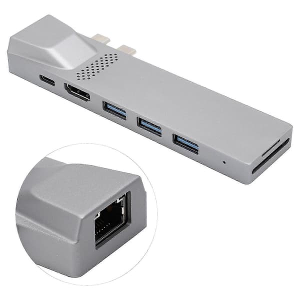 8-i-1 Hub til computer, kontor, hjem, universel netværks-multifunktionsadapter YSTC0168 26s