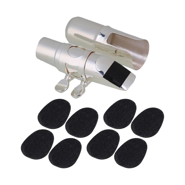 Altsaksofon munnstykke 6# med 0,8 mm tykke ovale lapper puter sett