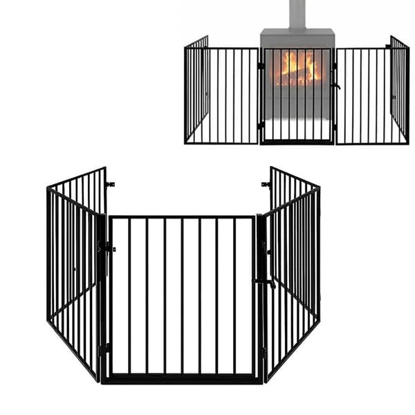 Fireplace Guard - Adjustable Safety Gate Svart black