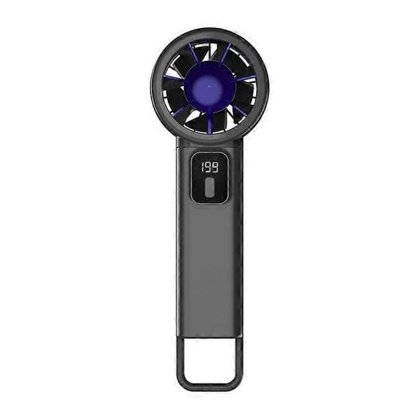 Sammenfoldelig USB-bordventilator med digitalt display Turbo Black