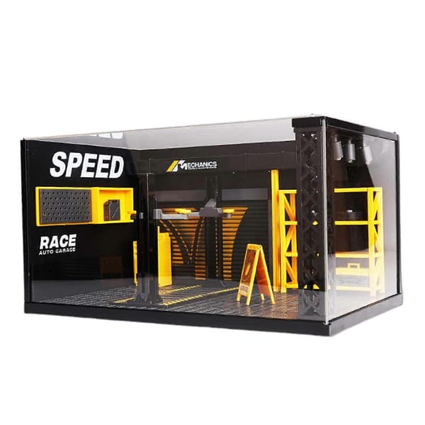 1/24 Skala Bilmodel Diorama Parkering, Bilgarage Legetøj Gave DIY Nem Montering With Board