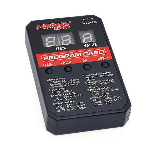 SURPASS HOBBY V2 LED Programkort for ESC Hastighetsregulator RC Bil 26s