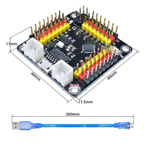 Diy More Strong Series Pro Mini CH340C V3.0 Atmega328P Microcontroller Modul til Arduino Micro USB-kabel Black