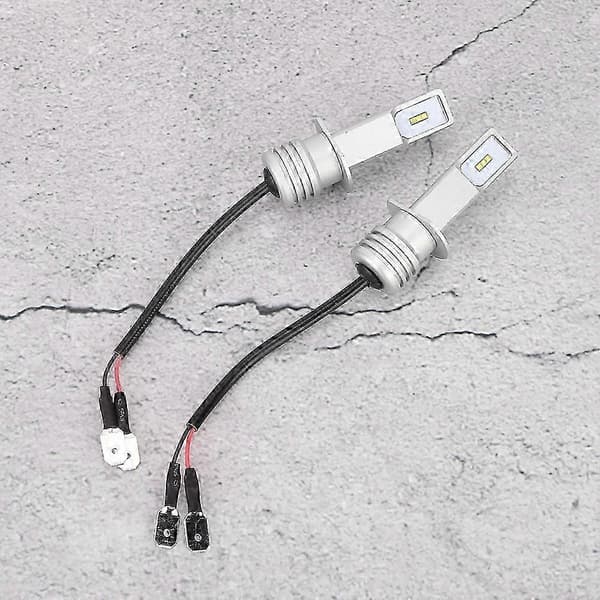2 stk. 72W 6000K 12-24V Universal Bil Hvide LED Pærer til H1 Tågelygte med Dekoder 26s