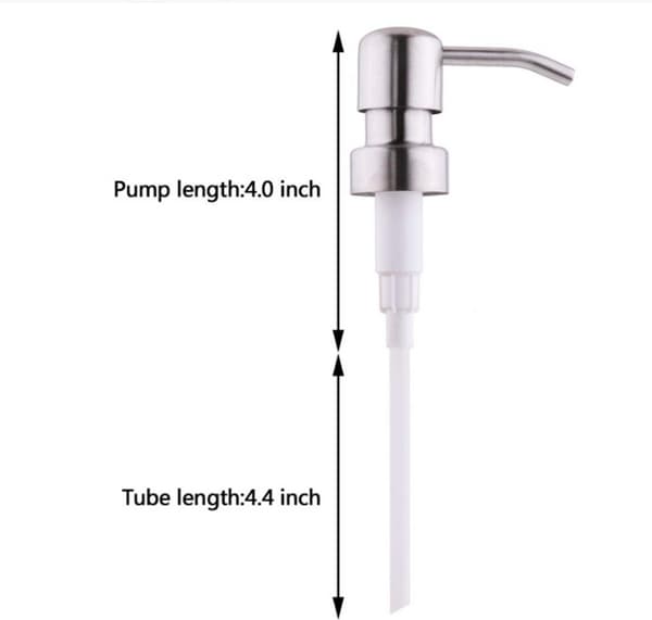 2 stk. Sæbepumpe i rustfrit stål - Rustfri pumpe til sæbedispenser - Sæbepumpe lotiondispenser - Reservedele