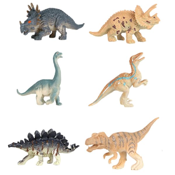 Autentiske dyrefigurer, sæt med 12 til samling og festligheder Small Dinosaur