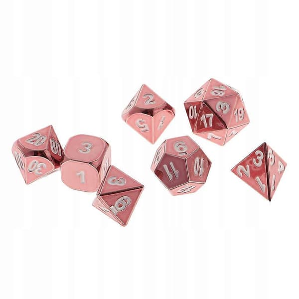 Tärningsspel Tärningar Polyhedral Tärningsset Flerfacetterade Tärningar Rpg Speltärningar Rosa