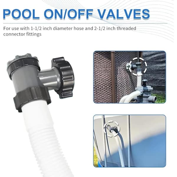 Poolafspærringsventil - Afspærringsventil til overjordspool - Poolindløbsrør - Reservedele - Afspærringsventil, A