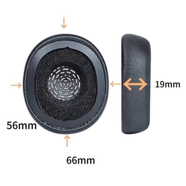 Til Jabra Evolve 10 USB-A Stereo Headset Ørepuder Proteinlæder Erstatningspuder