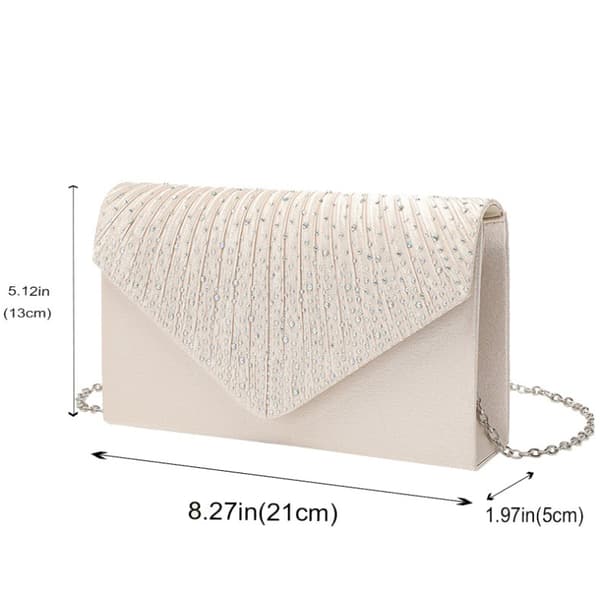 Clutch og håndtasker Clutch til fest Crossbody-tasker sølv silver