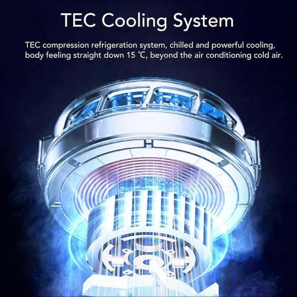 Bærbar håndholdt køleventilator 5 hastigheder LED-display TFC-køling foldbar mini ansigtsventilator Blue