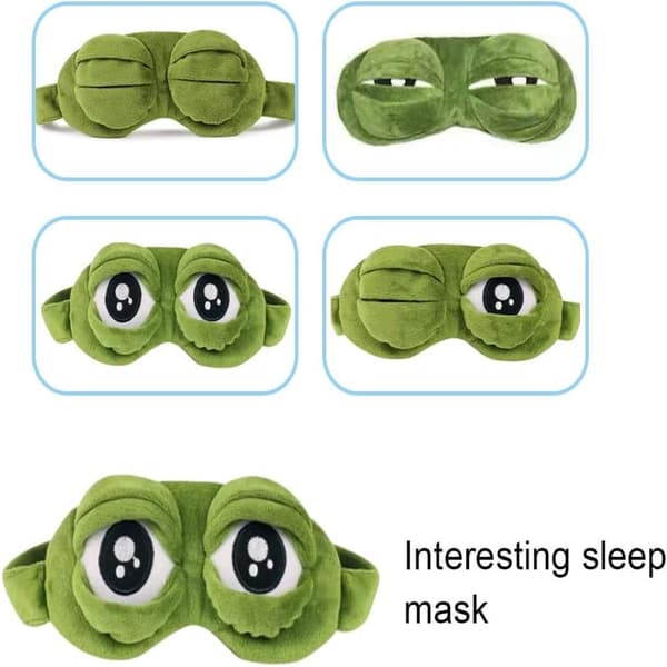 Frø Plys Øjenmasker til Børn til Søvn Tegneserie Fluffy Øjenbind til Søvn Øjenmaske til Søvn