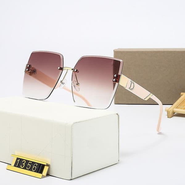 Oversized Rimless til Kvinder - Solbriller Brown