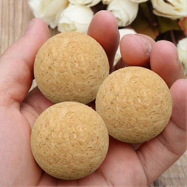 5 stk. bordfodbold korkbolde bordfodboldbold bordfodboldtilbehør Beige 3,6X3.6CM