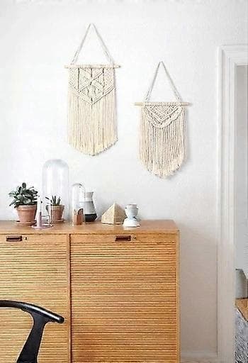 Makramee Boho-koriste lumisade-efektiin