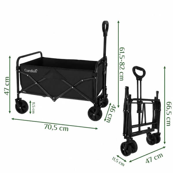 Foldable transport trolley 90 L - Cart max 100 kg 4900