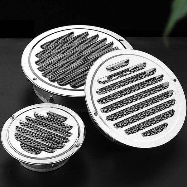 2026 siste eksplosjon 75MM 201 Rustfritt Stål Veggventilgitter Utvendig Rund 80mm