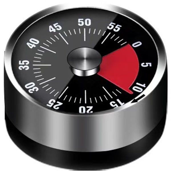Køkkentimer - køkkentimer - magnetisk køkkentimer - Timer - Til madlavning - Rustfrit stål - Sort