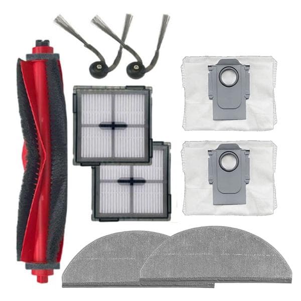 Egnet for steinsuger tilbehør Q10 S5/Q10 S5+ hovedrullebørste, sidebørste, mopp, støvpose og filter.
