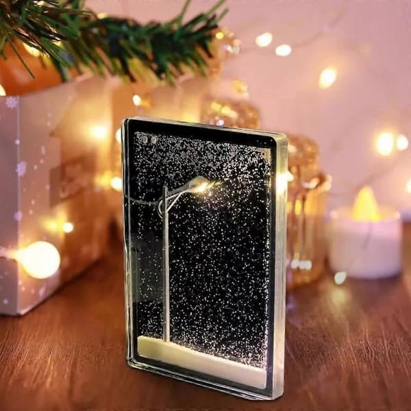 Snølampe, Snølandskap Nattlys, Julelys Håndlaget DIY Materiale