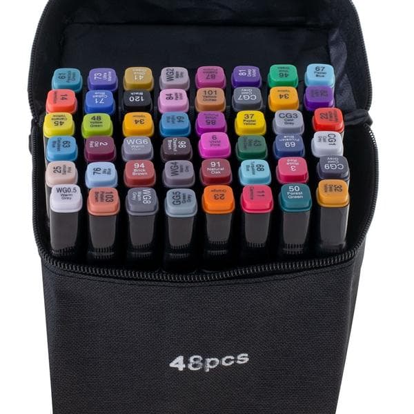 2026 seneste eksplosion 48-pak - Tuscher - Dobbeltendede Penne_AF multifarve multifärg multicolor
