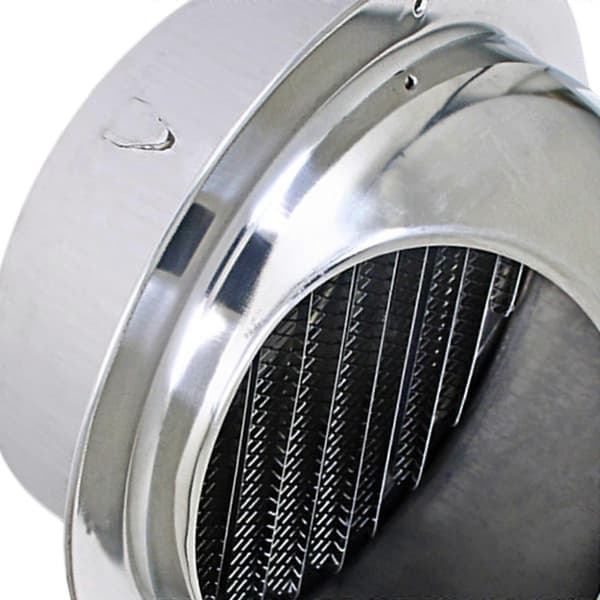 304 Rustfritt Stål Luftventil Utløpshetter med Innebygd Netting Skjerm Ventilhette (New) Air Vent 100mm