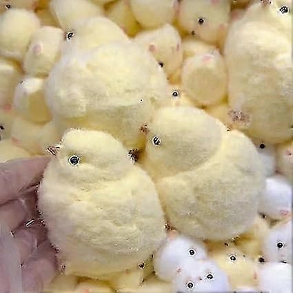 Kylling Squishy Legetøj, Håndlavede Taba Squishy Legetøj, Ultra Blød Kyllingeformet Klemme Legetøj, Fluffy Kyllingeformet Sensorisk Legetøj, Squishy Legetøj til Lindring af S 2pcs