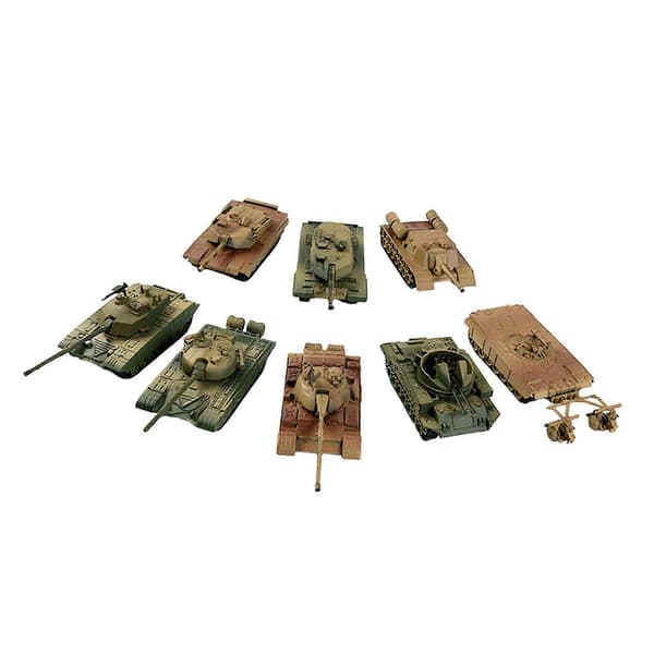 8 stk. 1:72 skala kampvognsmodelsæt simulering 4D modelbyggelegetøj DIY samling Style A