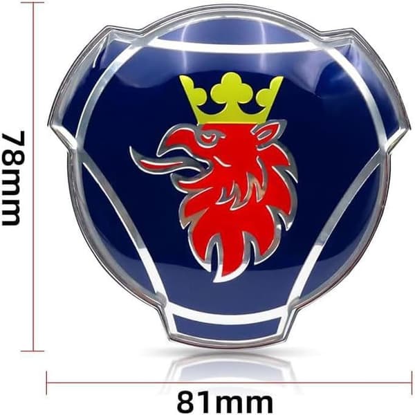 Passer til SAAB Saab logo 80mm limdråpeetikett tobenet ABS-materiale