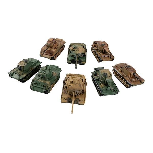 8 stk. 1:72 skala kampvognsmodelsæt simulering 4D modelbyggelegetøj DIY samling Style C