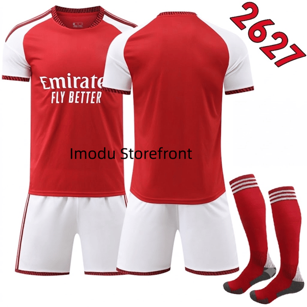 26-27 Arsenal Hjemmebørnefodbolddragt med strømper nr. 8 Ødegaard No.8 28